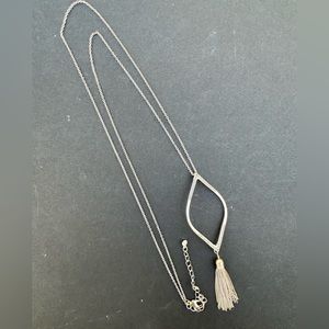 EUC Long Necklace with Rhinestones and Tassel